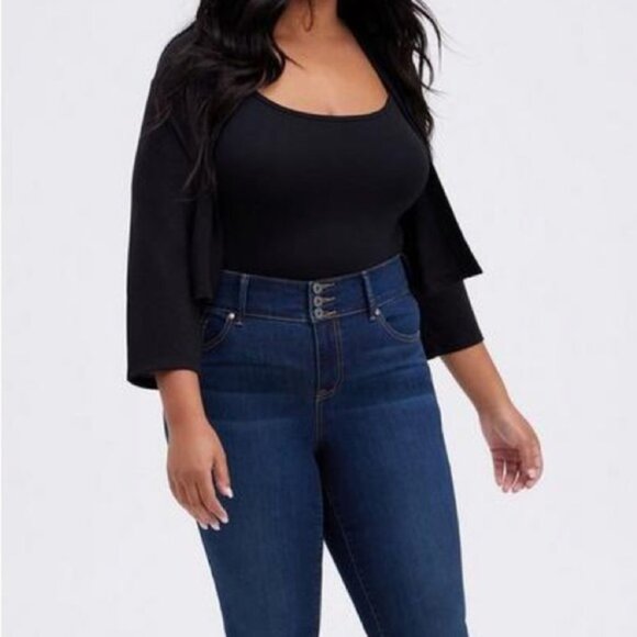 Women’s Torrid 0 Black Open Front Shrug Large 12 - Picture 2 of 12